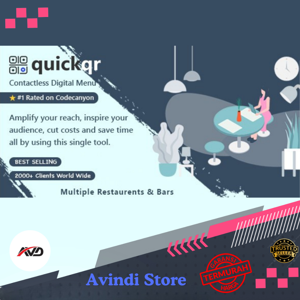 QuickQR Pro - Saas - QR Code Restaurant Menu Maker - Laravel CMS