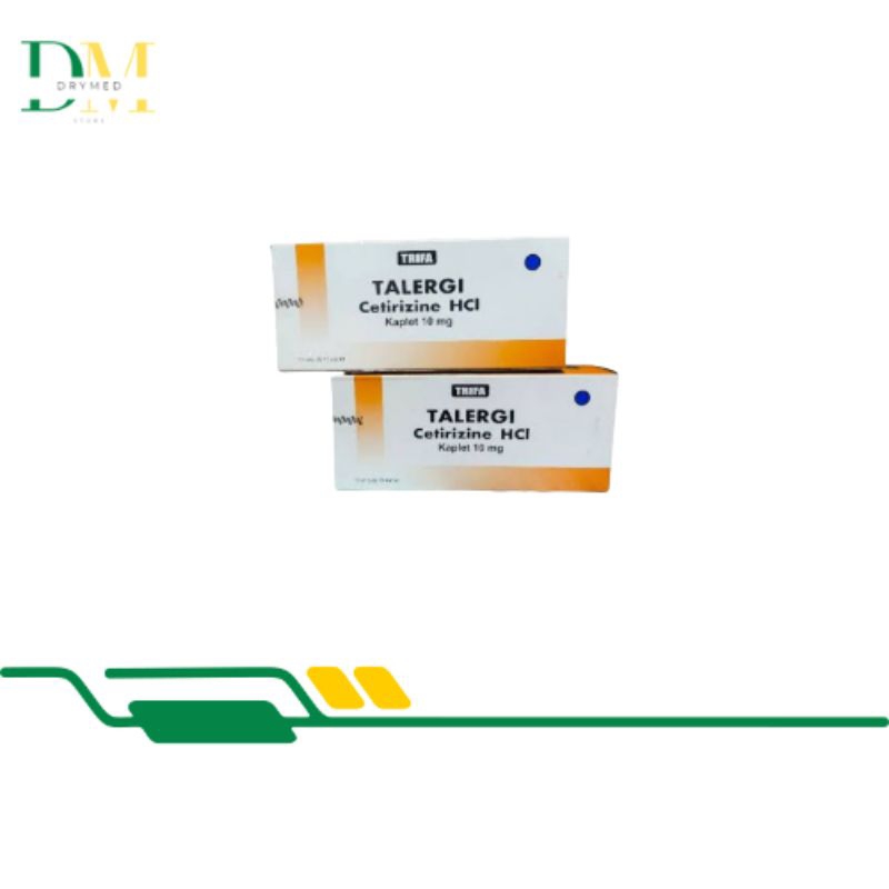 Talergi Cetrizine HCI 10mg Strip 10 Kaplet - Obat Alergi & Gatal - Gatal