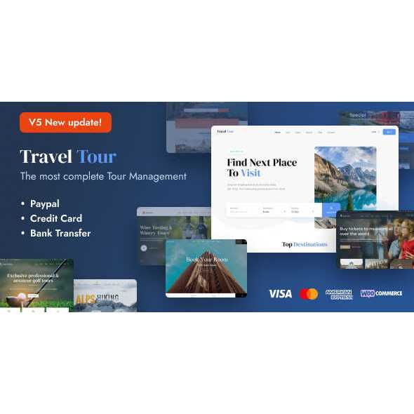 Travel Tour Booking WordPress Theme  – TravelWP