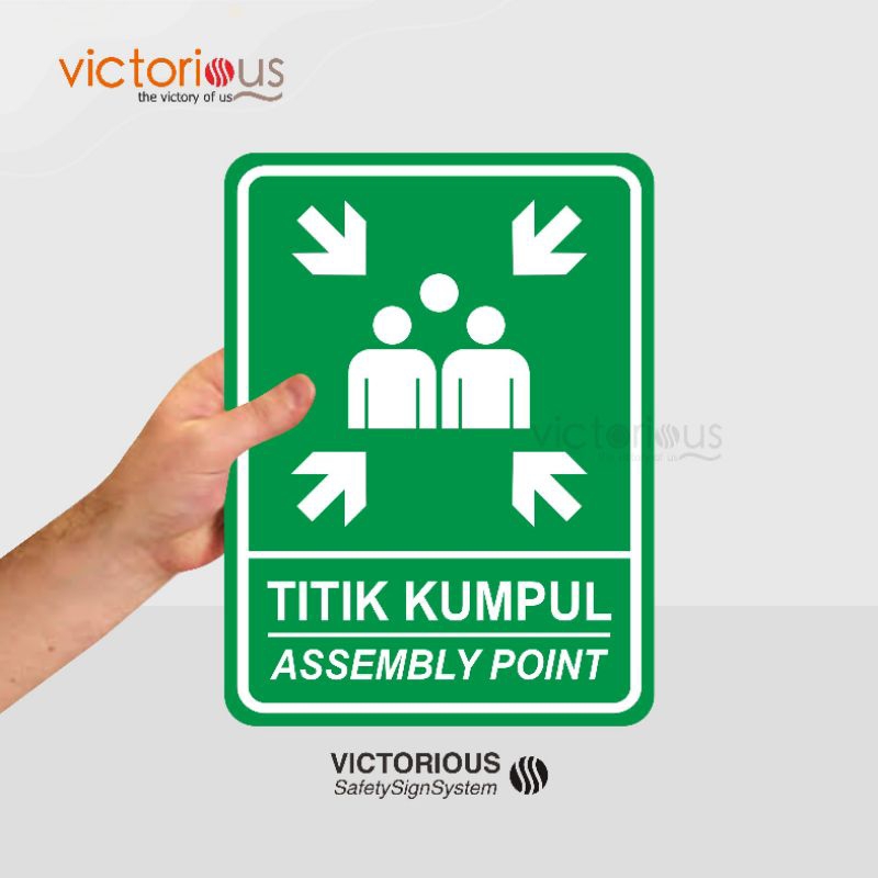 

Sticker Safety Sign K3 Titik Kumpul | Assembly Point Stiker Vinyl Tahan Air