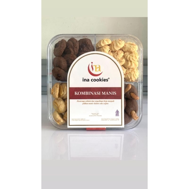 

ina cookies varian KOMBINASI MANIS(chocopop,cokelat mede, peanut butter, sagu keju) (ONLY JABODETABEK INSTANT SEND)