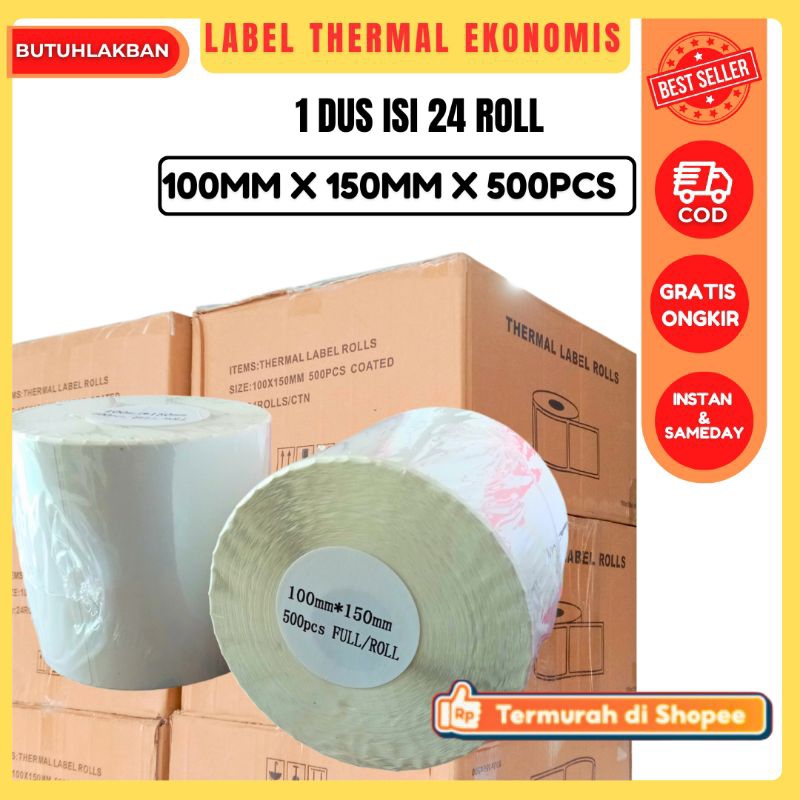 

KERTAS TERMAL ROLL 100X150X500 | KARTON | EKONOMIS