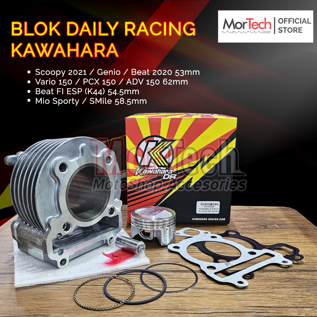 Kawahara Racing Forged Piston Blok Bore Up Mesin for Mio Sporty / Mio Soul / Fino Karbu / Nouvo / Be