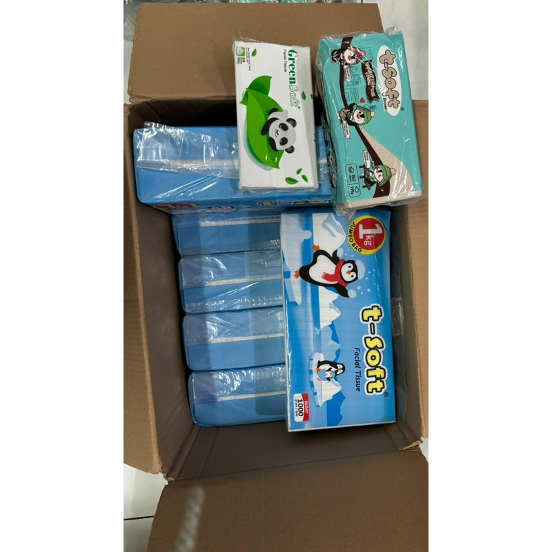 Tissue Dapur T-Soft coklat 150 sheets/Greensoft Tissue 50 sheets