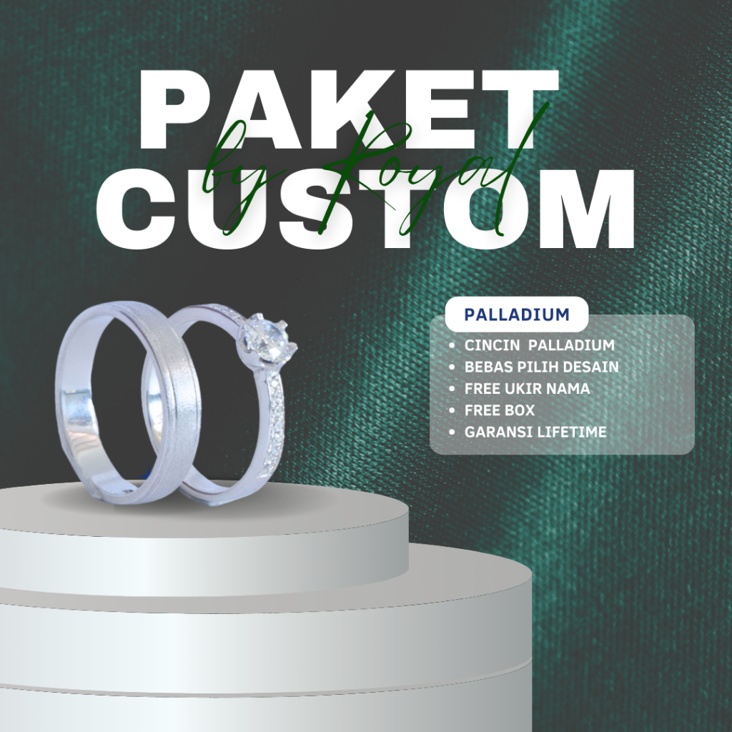 Cincin Kawin Cincin Nikah Palladium Couple Royal Jewelry