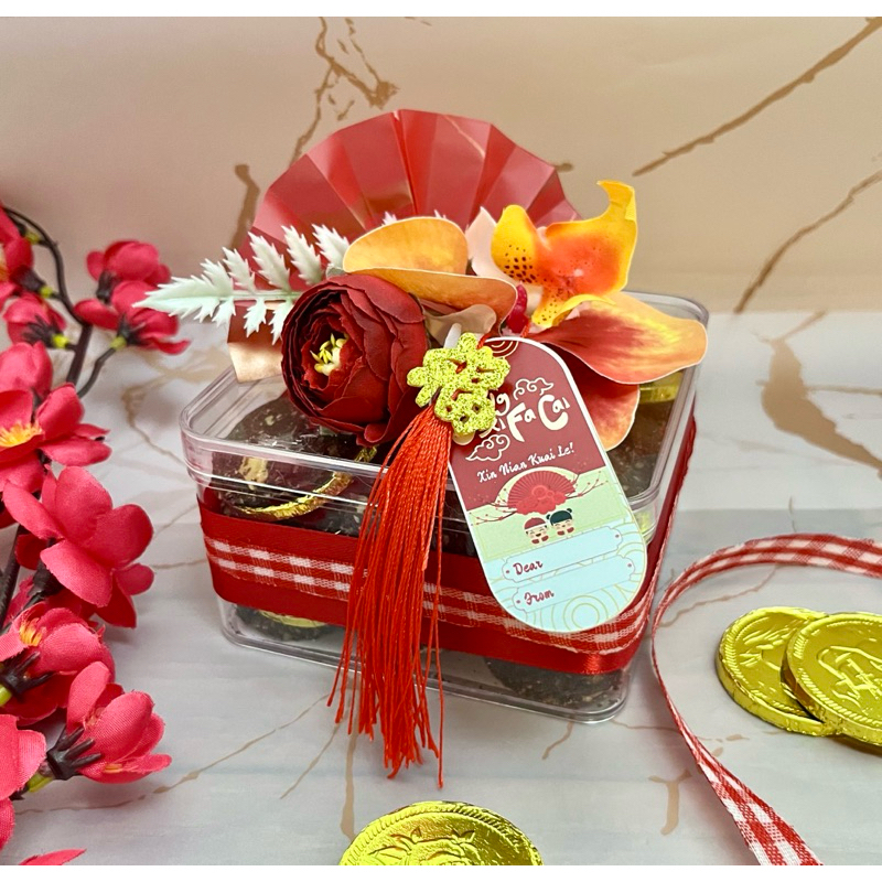 

Mini hampers Imlek CNY healthy cookies dan coklat koin