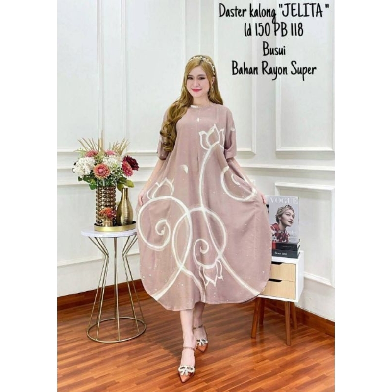 daster jumbo kekinian muat BB 90kg daster busui daster hamil lowo batik cap soft warna realpict no l