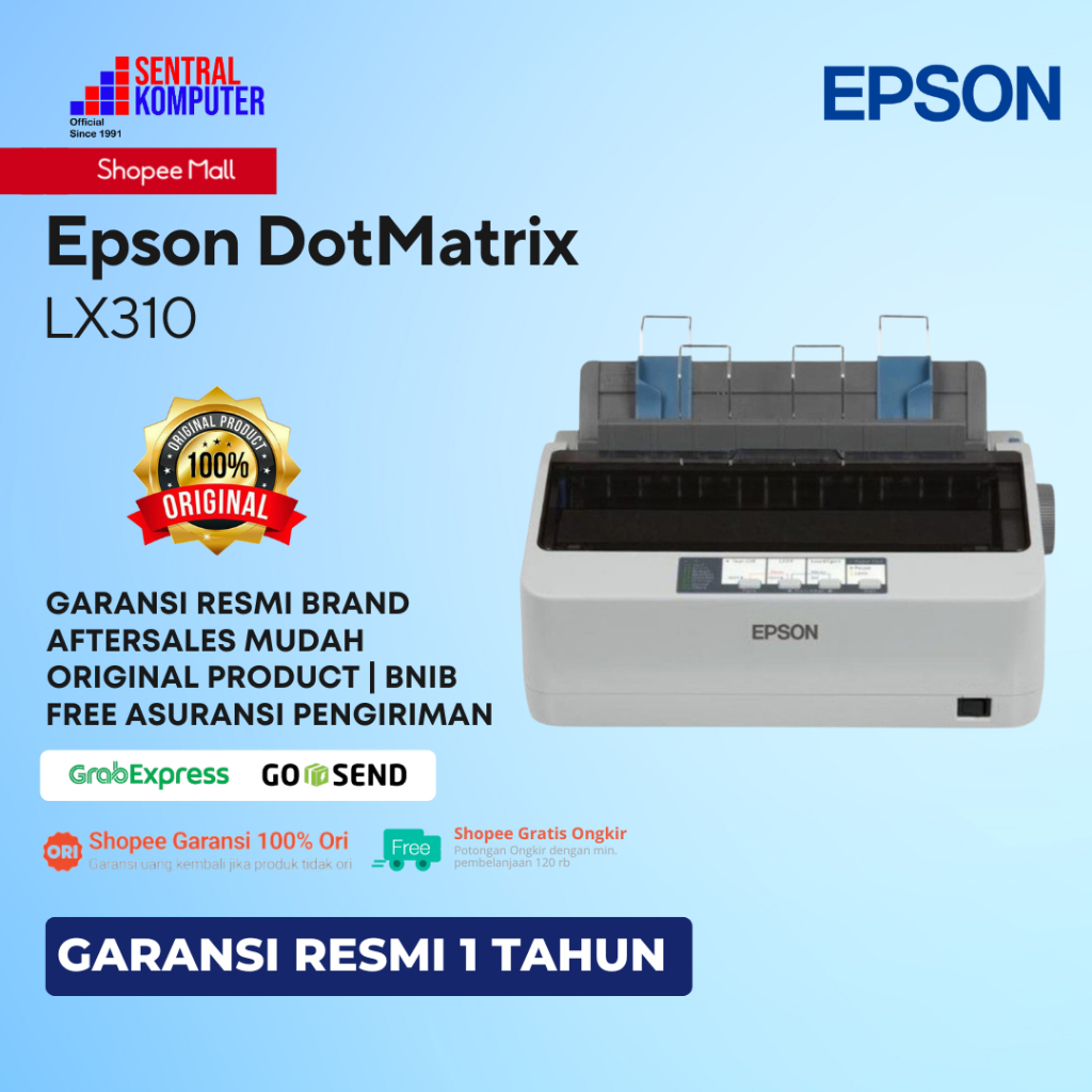 PRINTER EPSON DOMATRIX LX310 LX-310 LX 310 GARANSI RESMI