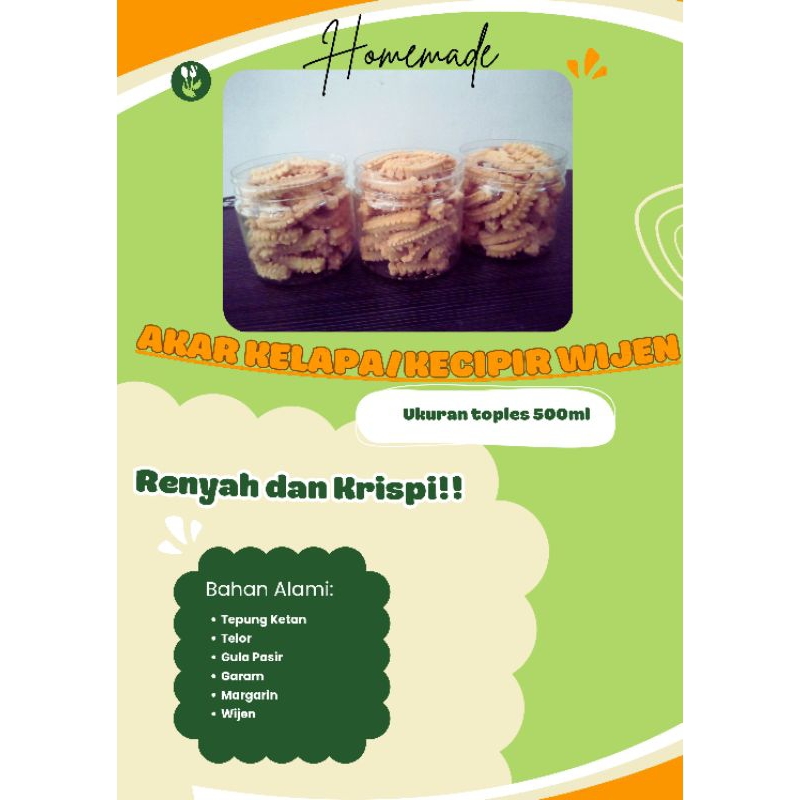 

Akar Kelapa Kecipir Wijen Ukuran Topples 500ml