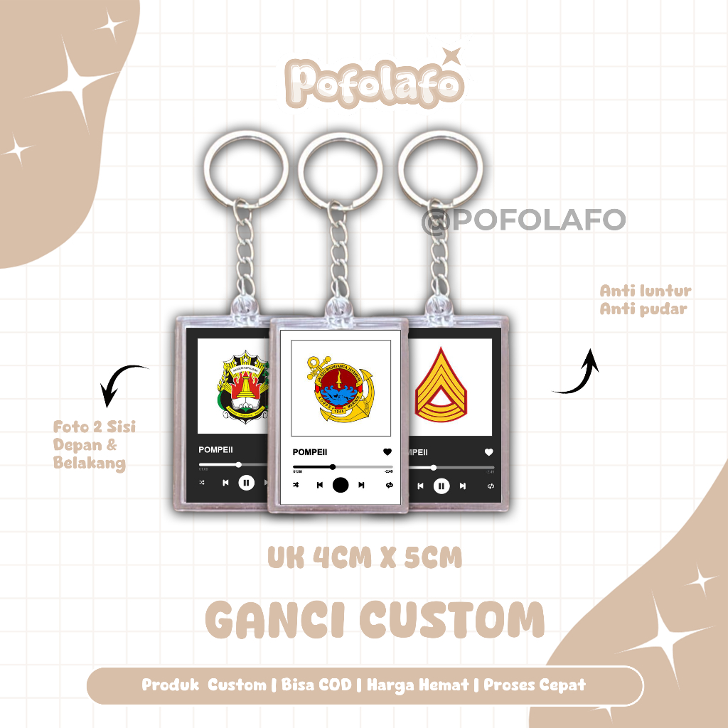 GANTUNGAN KUNCI AKPOL AKMIL  KUNCI TARUNA, AKPOL, KOPASSUS, AKMIL, AAU, AAL