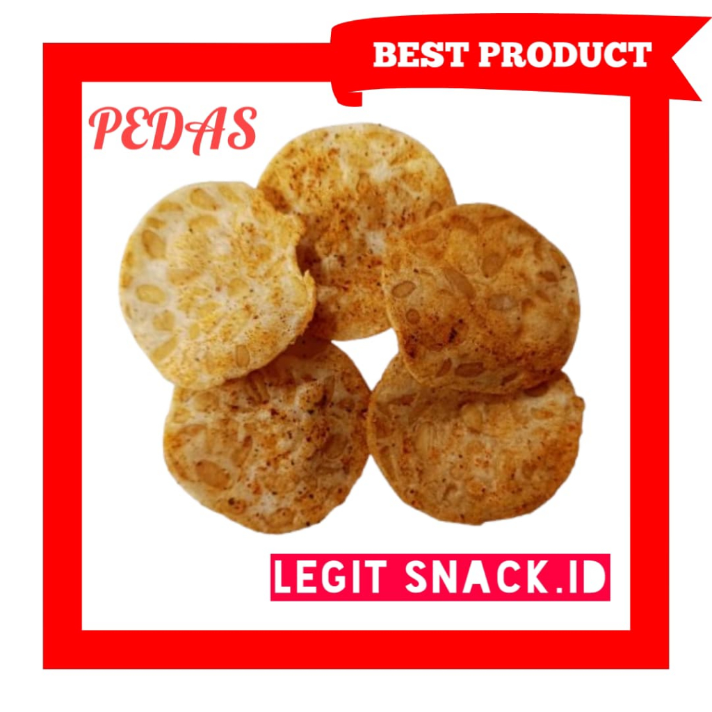 

Keripik Tempe Pedas 500 Gr / Kripik Tempeh Pedes