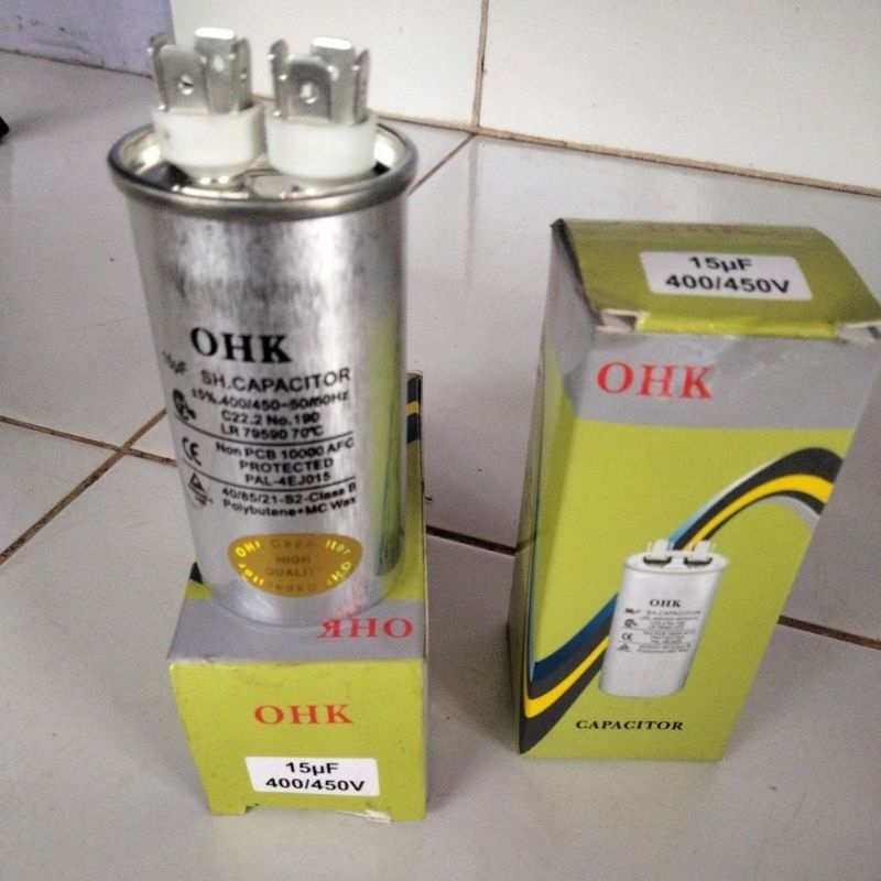 Kapasitor AC 15 Uf 400/450 V OHK