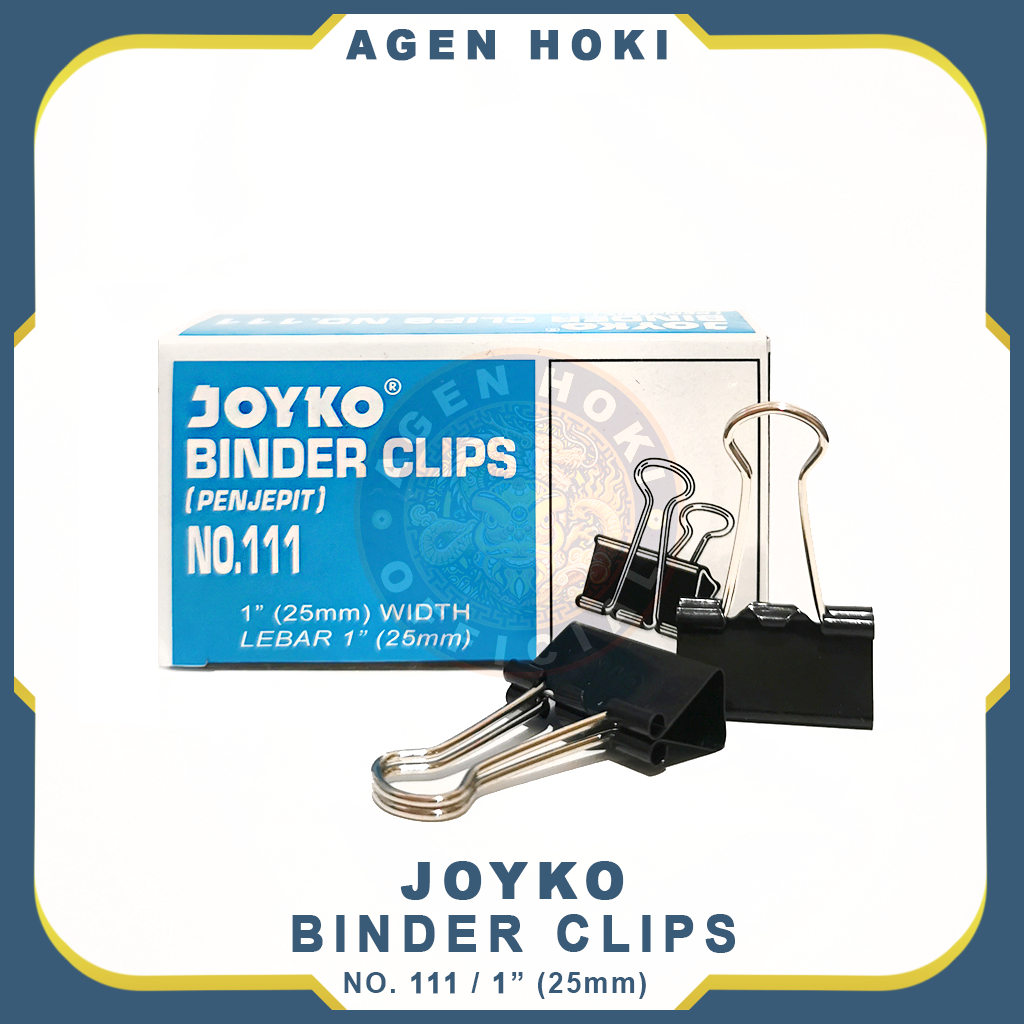 

Binder Clips Joyko No. 111 - Penjepit Kertas 1 Box isi 12 Pcs
