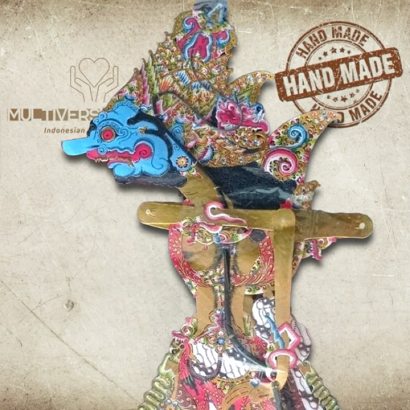 MULTIVERSECRAFTID Wayang Alusan BUTO RATU SABRANG (kualitas I) Bahan Premium Kulit Asli Ukuran Penta