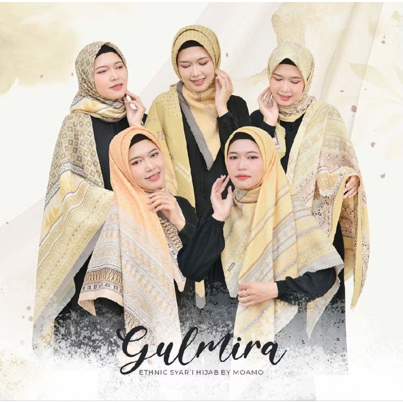 Hijab/Kerudung/Jilbab Jumbo Syar'i Segi Empat 140x140 Motif Gulmira Series