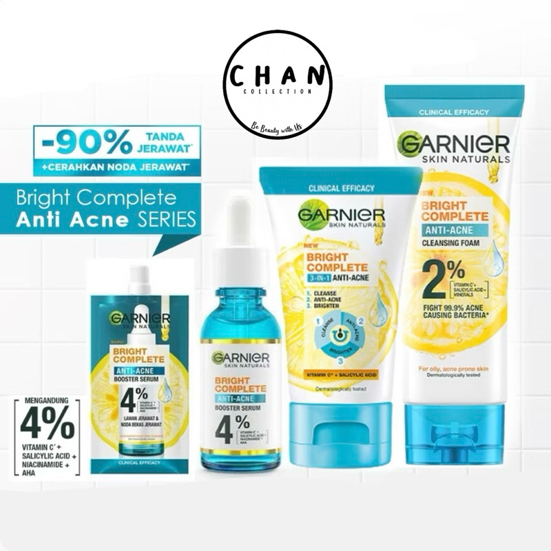 GARNIER BRIGHT COMPLETE ANTI - ACNE SERIES
