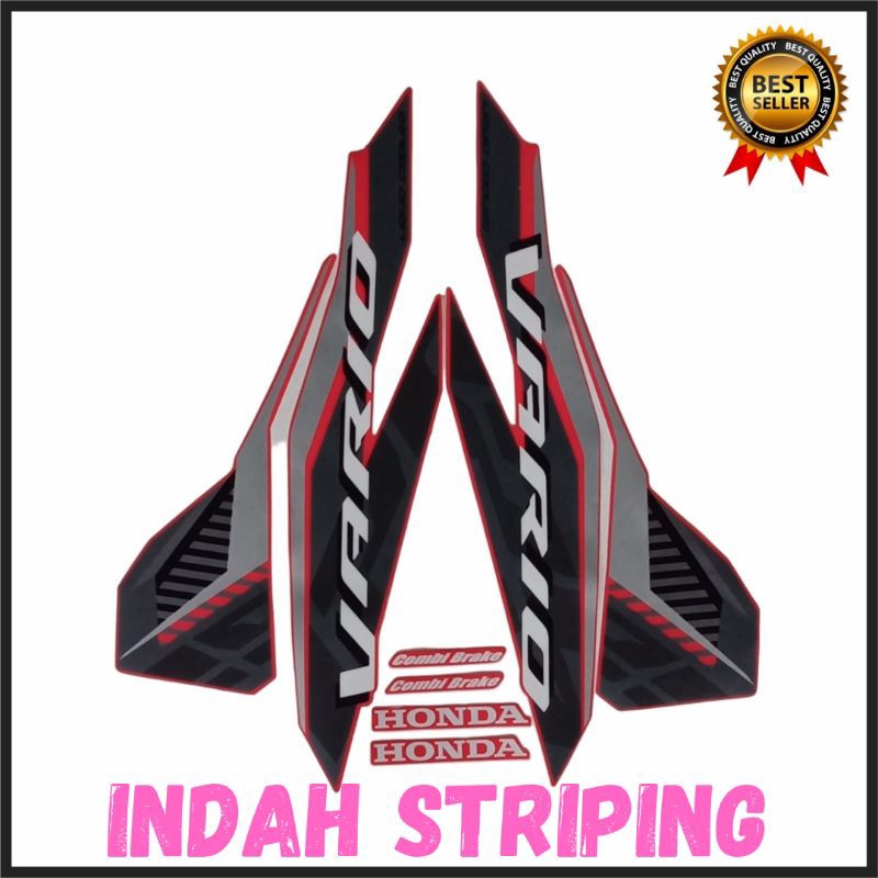 STIKER LIS STRIPING MOTOR VARIO 125 TAHUN 2022 WARNA MERAH