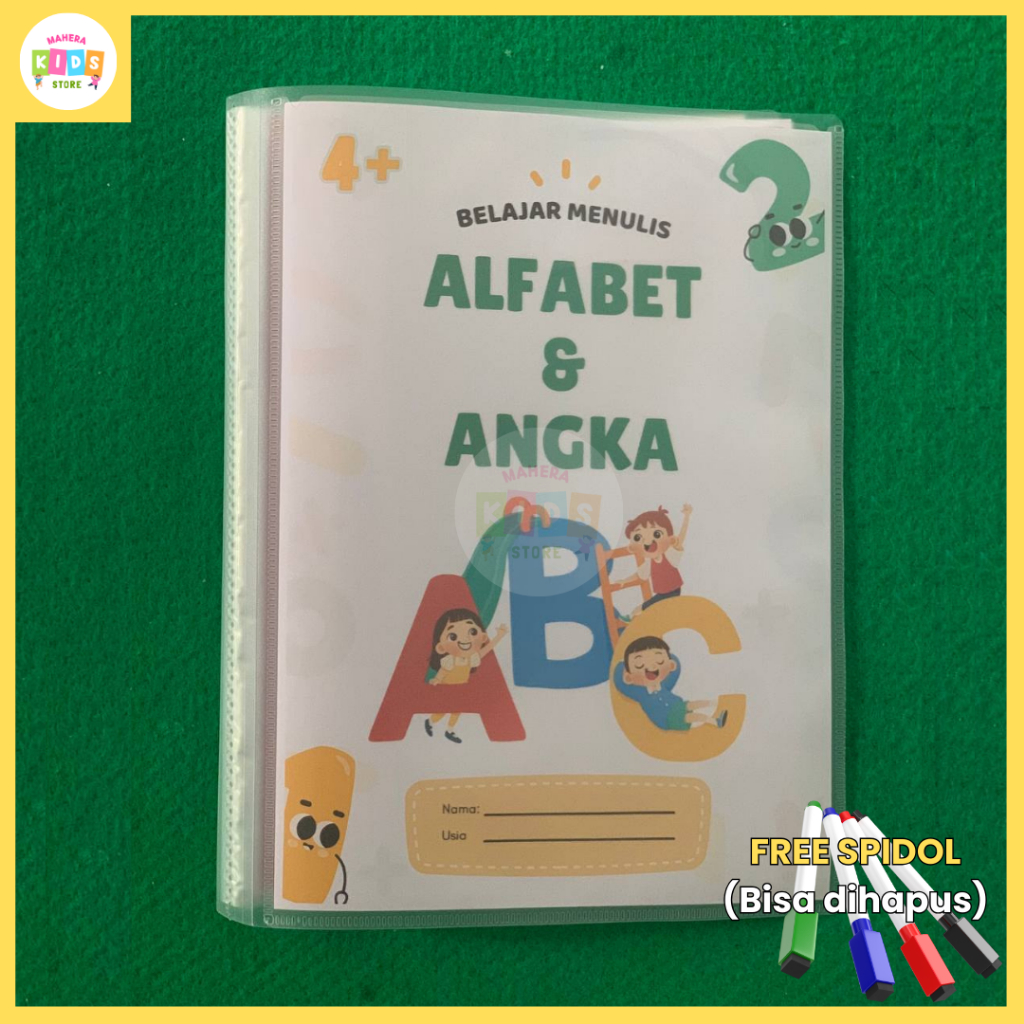 Buku Belajar Menulis Angka dan Huruf 4 5 6 Tahun Balita Pra TK Pra Sekolah Buku Aktivitas Anak Bisa 