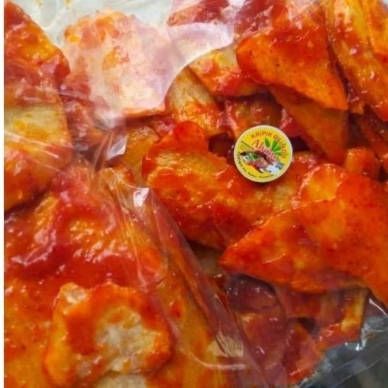 

Kripik Balado Alvino 250gr keripik singkong sanjai Padang pedas manis gurih