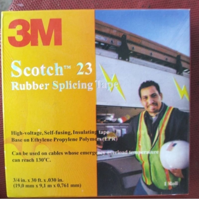 

Isolasi 3M Scotch tm 23 Rubber Splicing Tape 3/4 in.× 30 ft.×.030 in.(19,0 mm × 9,1m×0,761mm)