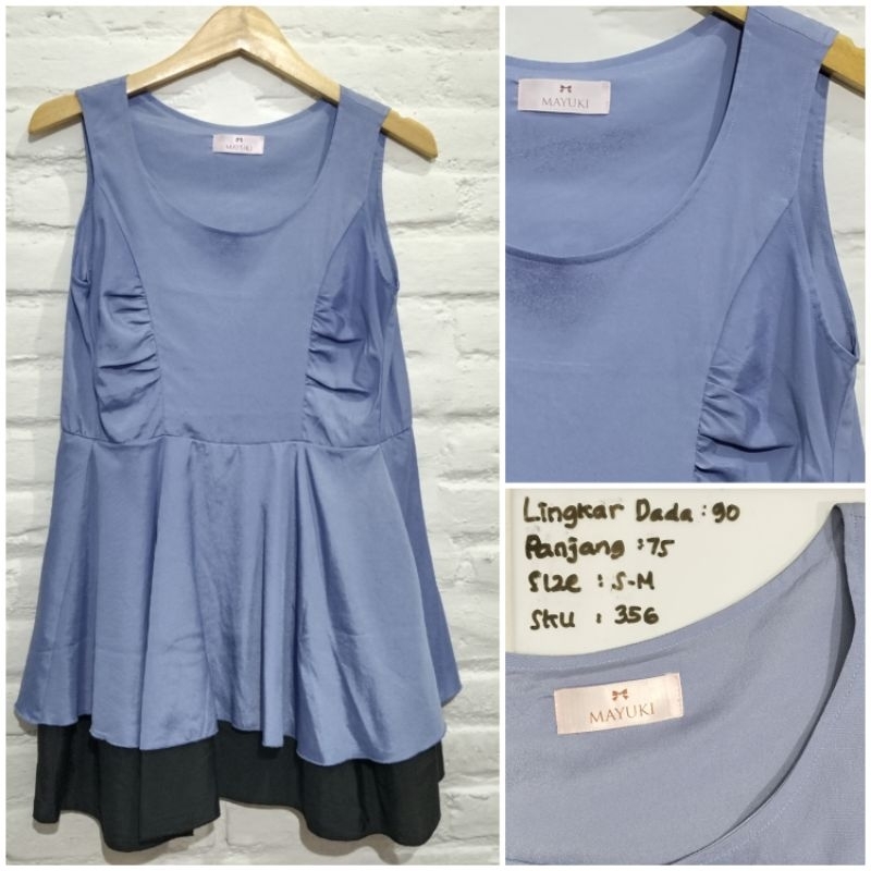 MINI DRESS PESTA COCKTAILS ROK FLARE RUFFLES BIRU MUDA TANPA LENGAN ANIME STYLE SKU 356