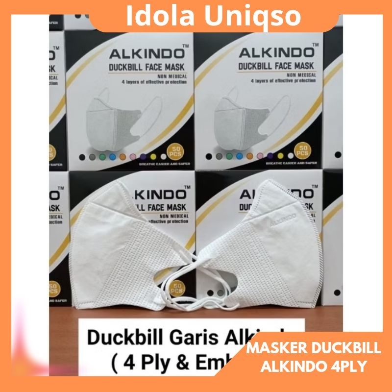 MASKER DUCKBILL ALKINDO 4PLY - ada garis mirip sensi (50pcs)