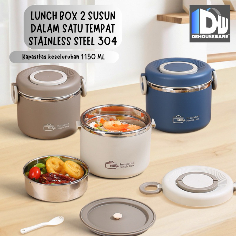 [PROMO] Lunch Box | Tempat Makan Bulat | Kado Ulang tahun | souvenir Gift | Bekal Sup Anak | Stainle