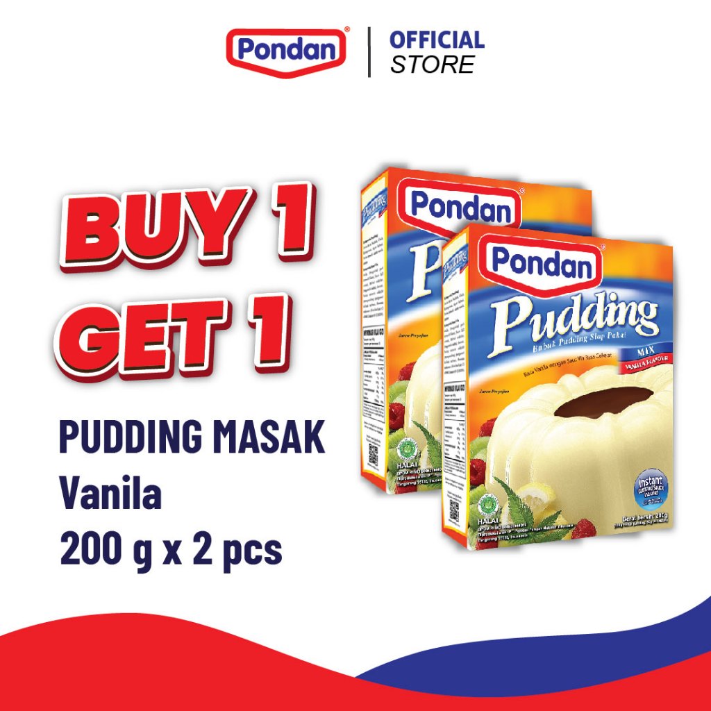 

(BUY 1 GET 1) Pondan Pudding Masak Vanilla 200g