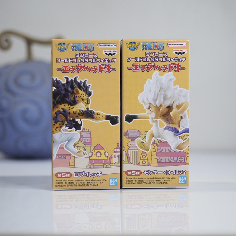 One Piece Set of 2 WCF Egghead Vol 3 Monkey D Luffy Gear 5th vs Rob Lucci Awakening Bandai Spirits B