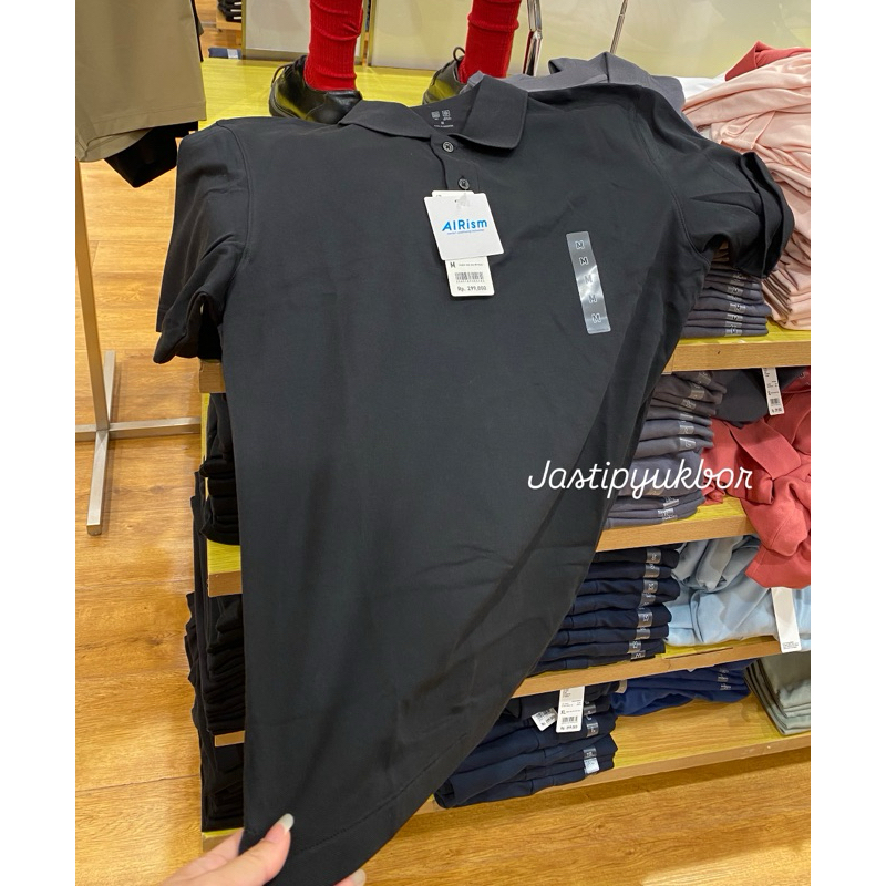 Men Uniqlo Tshirt Polo Airism Katun Pique