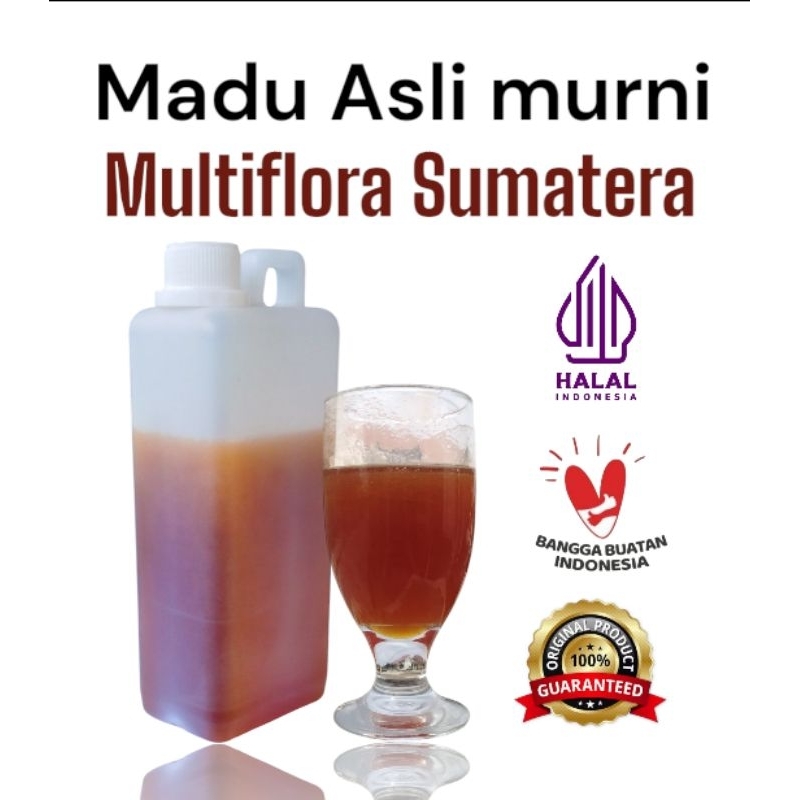 

Madu asli murni multiflora Sumatera raw honey hutan lindung Apis Melifera
