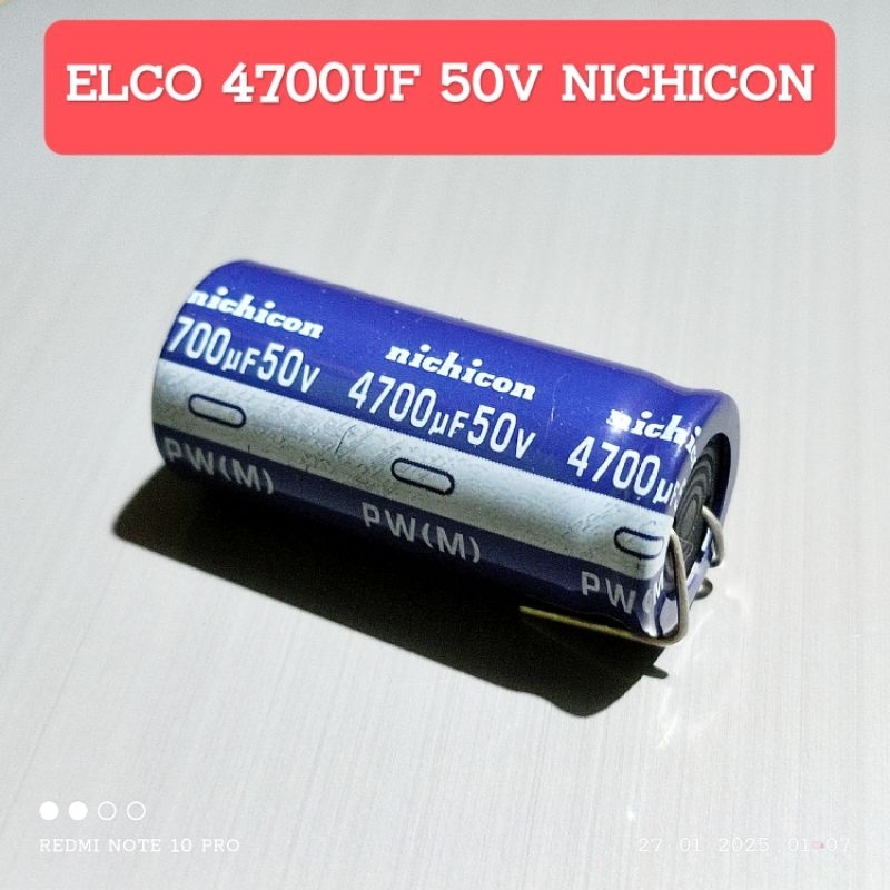 KAPASITOR ELCO 50V 4700UF NICHICON √