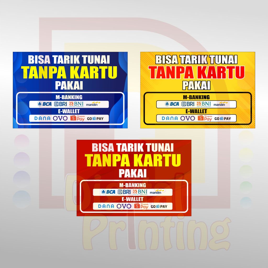 

STIKER ETALASE KONTER TARTUN TANPA KARTU TIPE A2