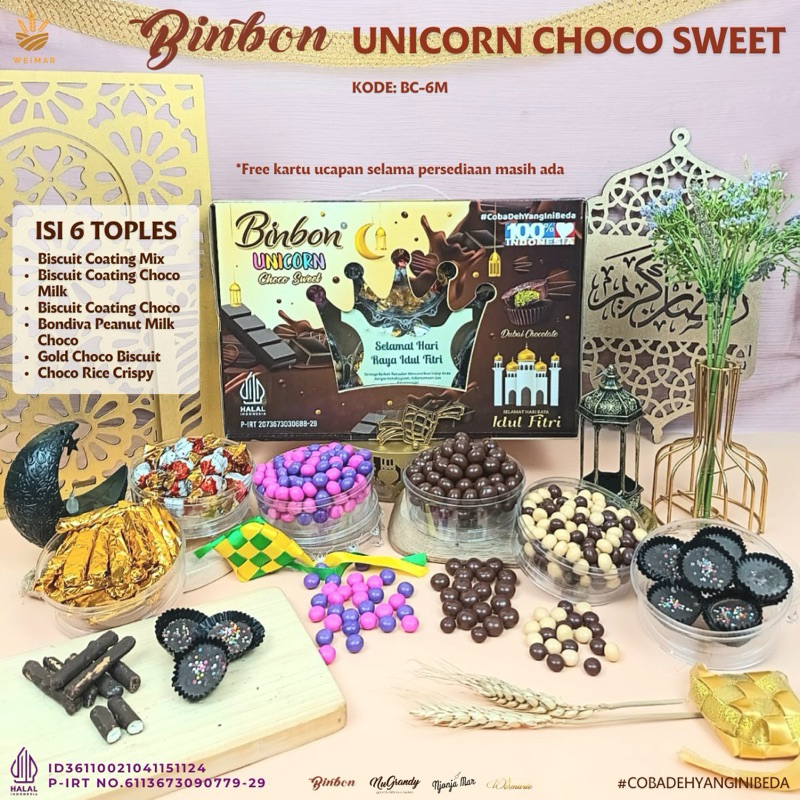 

Binbon unicorn choco sweet - Permen coklat bingkisan hampers lebaran idul fitri