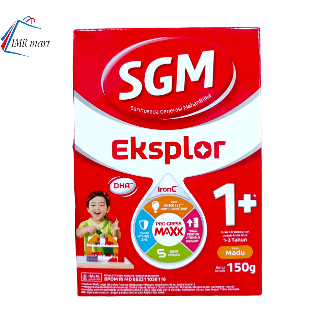 SGM Eksplor 1Tahun+ Rasa Madu Berat 150 Gram Susu Bayi Susu Anak SGM EKSPLOR