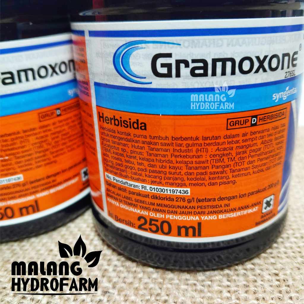 Herbisida Gramoxone 250 ml syngenta obat pengendali anakan sawit liar gulma sistemik roundup rambo