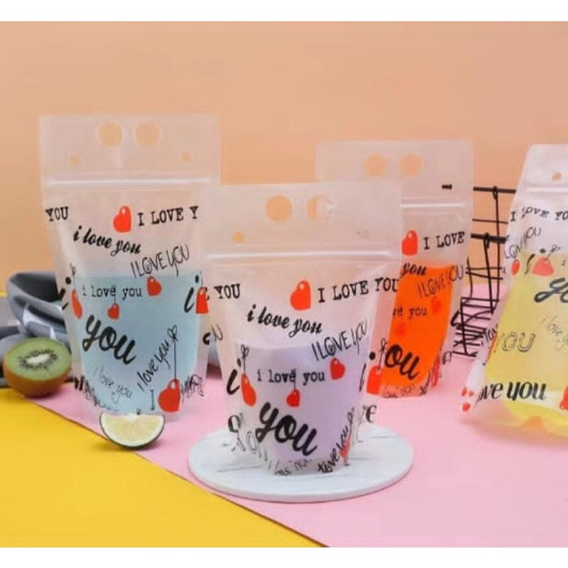 STANDING POUCH CORAK MINUMAN KEKINIAN + SEDOTAN 1 dus 300 pack