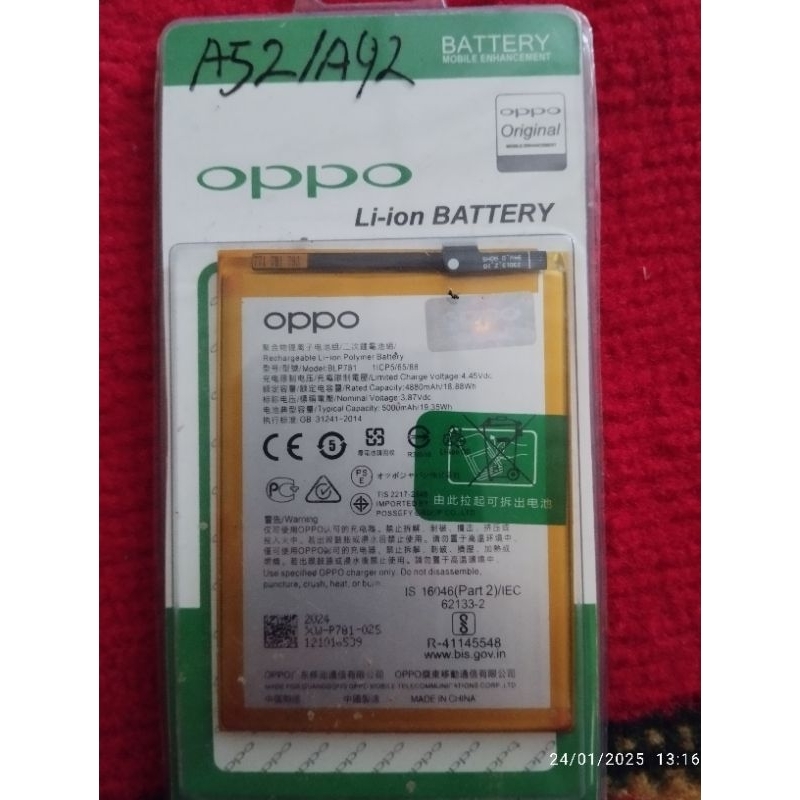 Baterai Oppo A52/A92 ORIGINAL