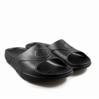 Sandal selop pria wanita bahan karet empuk warna hitam