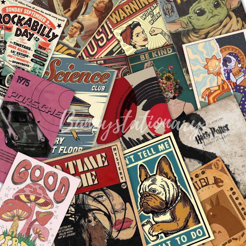 

18pcs Sticker Majalah Retro / Sticker Magazine / Sticker Aesthetic