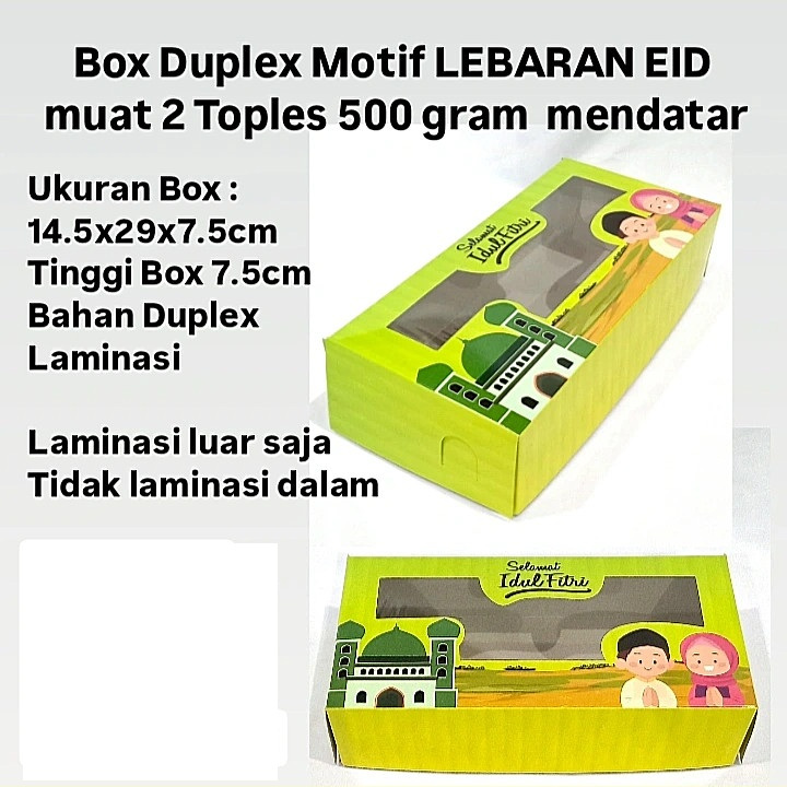 

(5 pcs) kardus kotak hampers dus bolu gulung kotak roll cake box eflute tutup duplex muat 2 toples 500 gram 14x29x7cm