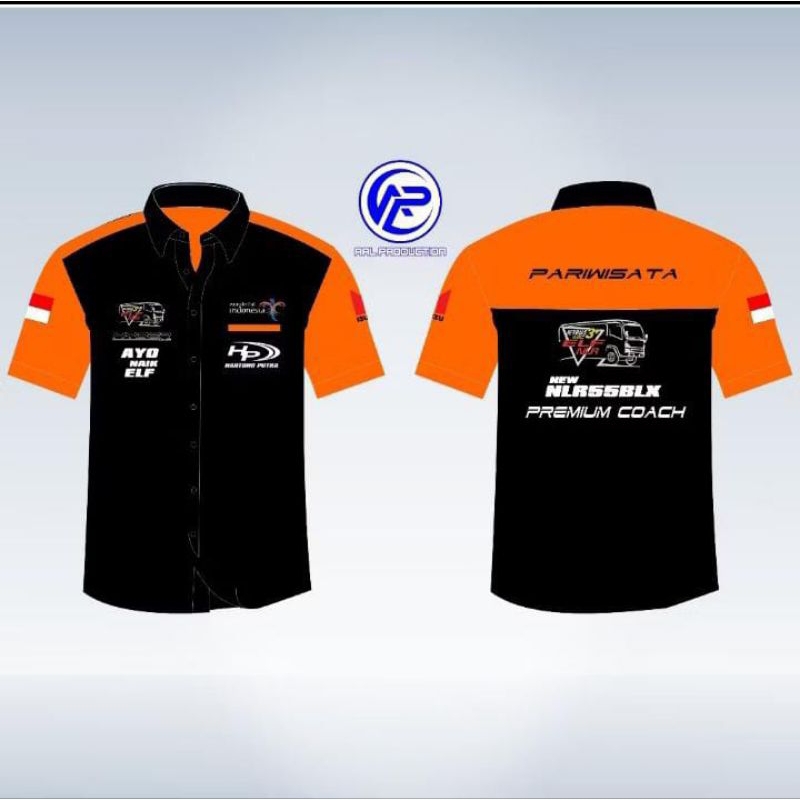 KEMEJA ELF NLR 55 BLX PARIWISATA FULL BORDIR