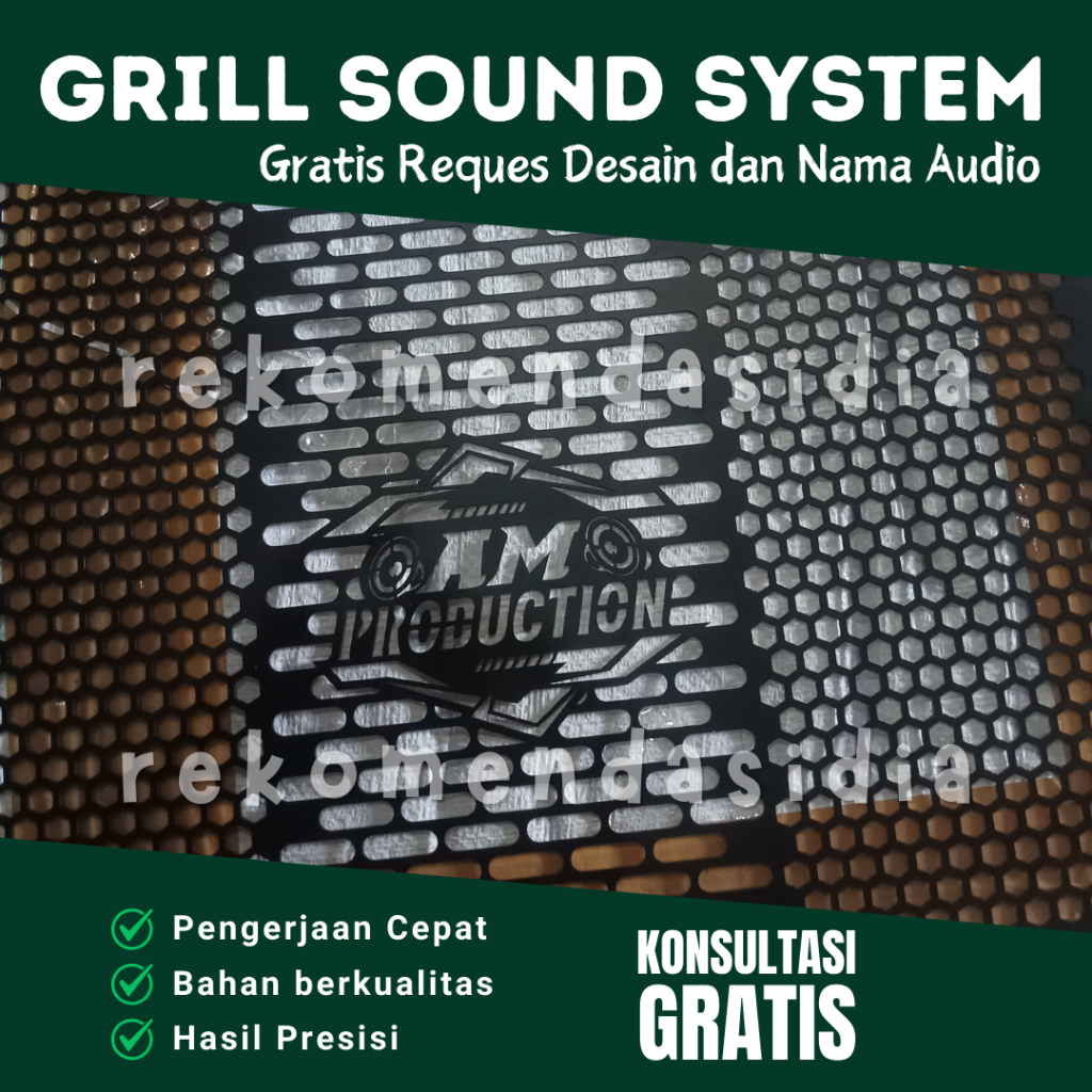 RAM Speaker Lubang Kotak Segi Enam Bebas Reques