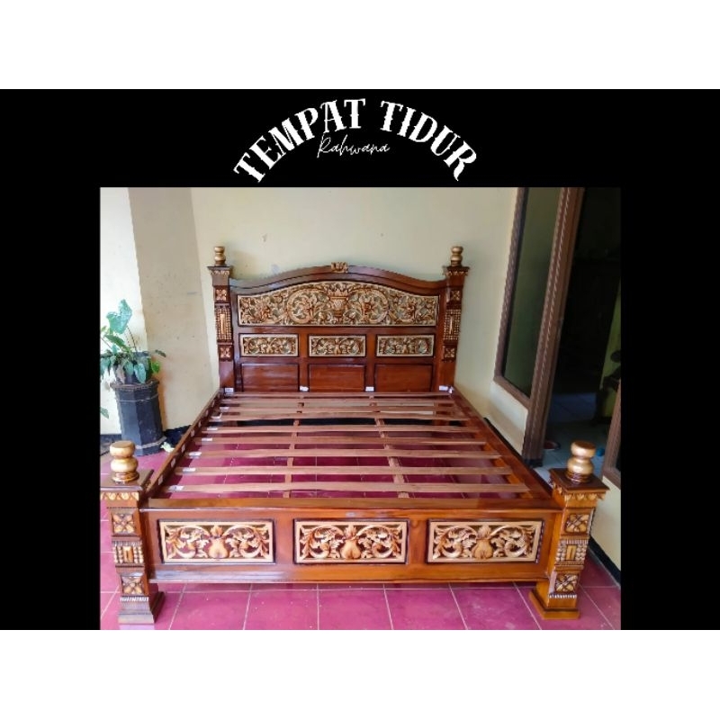 dipan rahwana/tempat tidur rahwana/tempat tidur jati/dipan jati