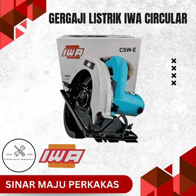 Gergaji Listrik Iwa Circular Saw Sh 209 Mesin Potong Kayu Mesin Belah Kayu