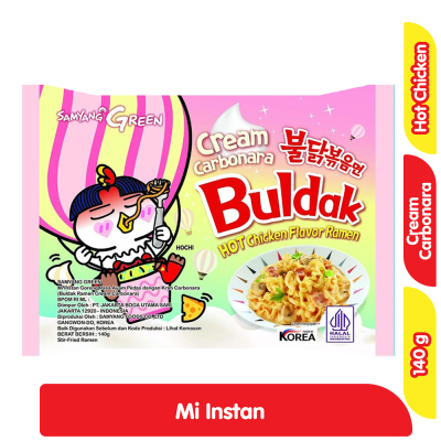 

Samyang Mi Instan Ramen Buldak Krim Karbonara Ayam Pedas 140 g