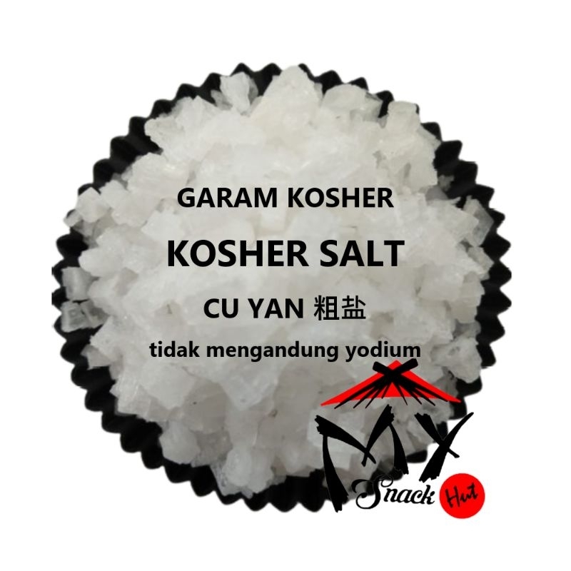 

GARAM KOSHER 1KG KOHSER SALT TANPA IODINE NON YODIUM KASAR MURNI MASAK MARINASI DAGING STEAK CUYAN