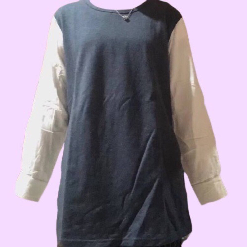 PRELOVED atasan biru dongker wanita