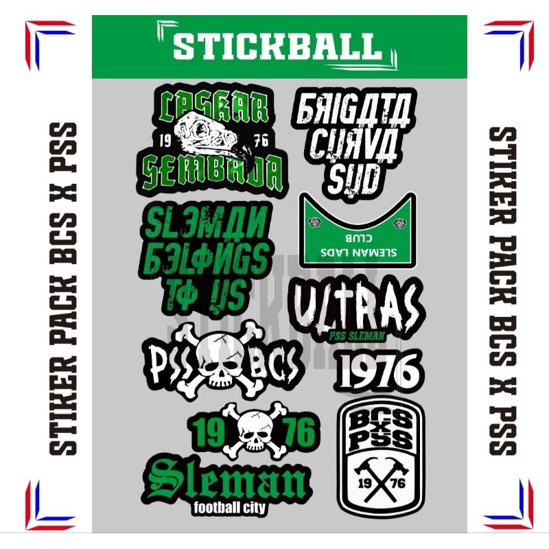 10 PCS STICKER PSS SLEMAN , BCS×PSS 1976