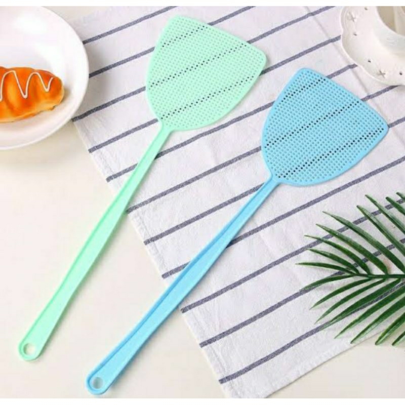 Alat Pemukul Lalat Nyamuk Serangga Tongkat Raket Plastik Jaring Panjang